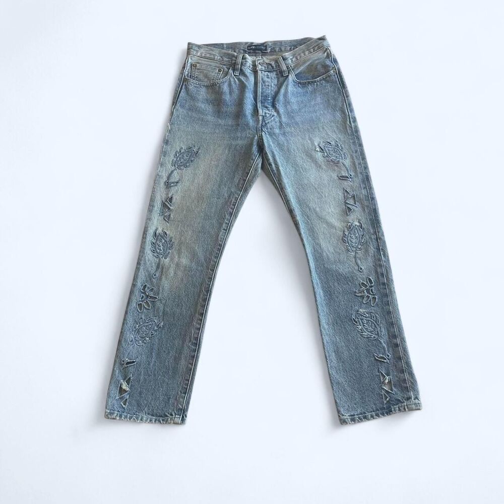 Levi’s Made & Crafted 501 Crop Cut-Out Floral Jeans 🌸